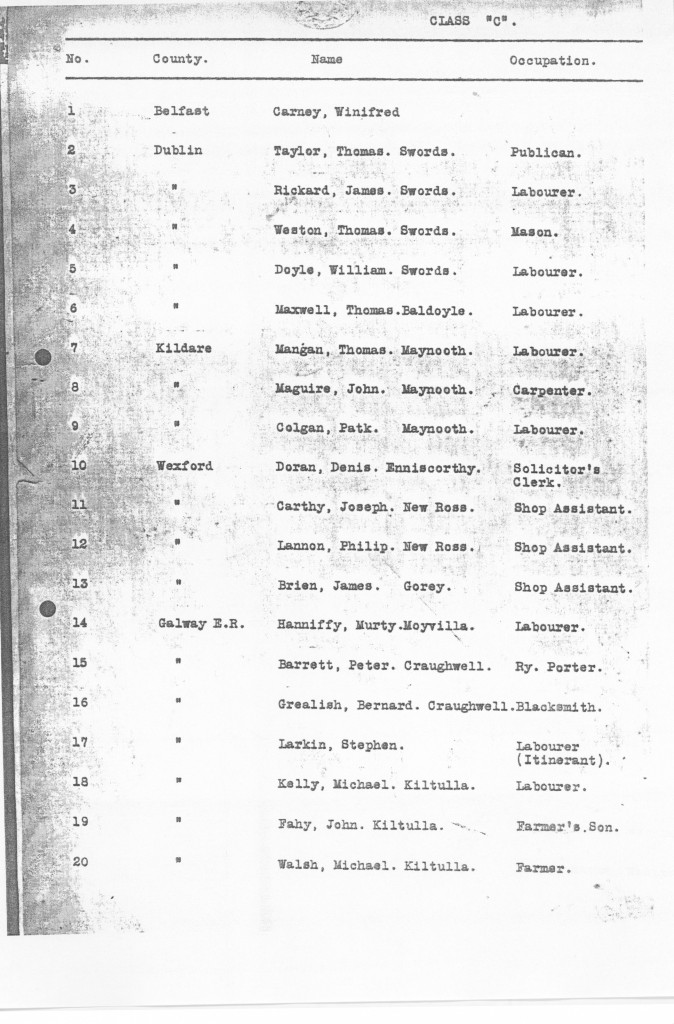 RIC Report List of C Prisoners 2-5