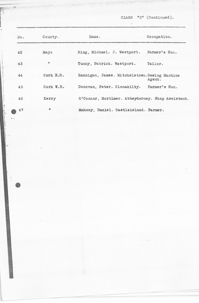 RIC Report List of C Prisoners 4-5